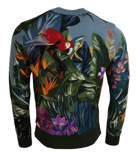 Jungle Wool Silk Pullover Logo Men's Sweater - Dolce & Gabbana - Modalova