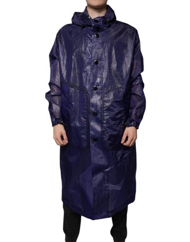Dark Cotton Hooded Men Raincoat Men's Jacket - Dolce & Gabbana - Modalova