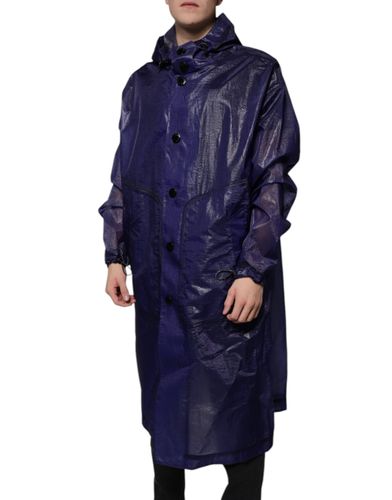 Dark Cotton Hooded Men Raincoat Men's Jacket - Dolce & Gabbana - Modalova