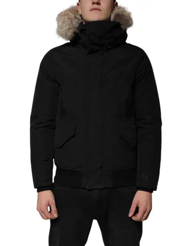 Hooded Long Sleeves Fur Shearling Coat Men's Jacket (Pre-Owned) - Woolrich - Modalova