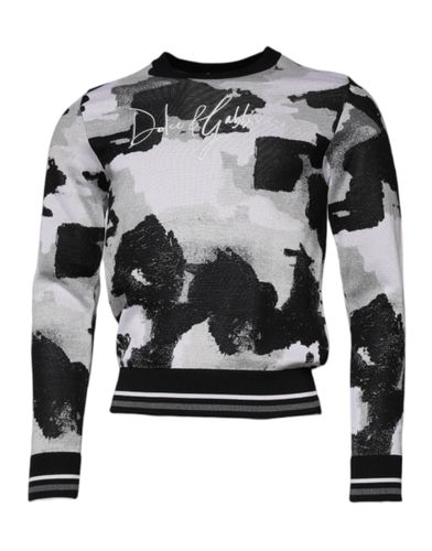 Camouflage Crew Neck Men Pullover Men's Sweater - Dolce & Gabbana - Modalova
