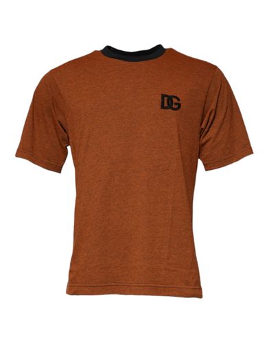 DG Logo Polyester Crew Neck Men's T-shirt - Dolce & Gabbana - Modalova