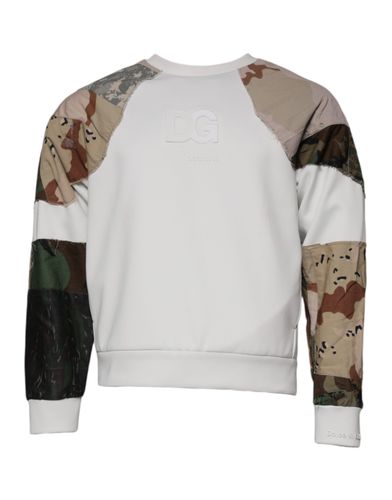 Patchwork Cotton Crew Neck Men's Sweater (Pre-Owned) - Dolce & Gabbana - Modalova