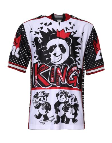 King Panda Print Zipper Collar Men's T-shirt (Pre-Owned) - Dolce & Gabbana - Modalova