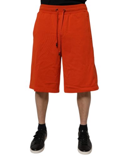 Cotton Blend Mid Waist Men Bermuda Men's Shorts - Dolce & Gabbana - Modalova