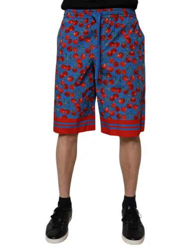 Cherry Print Cotton Men Bermuda Men's Shorts - Dolce & Gabbana - Modalova