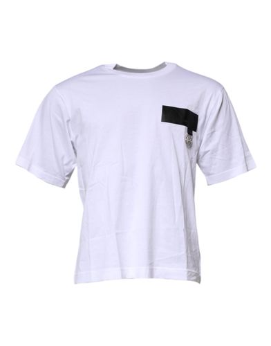 Logo Patch Cotton Crew Neck Men's T-shirt - Dolce & Gabbana - Modalova