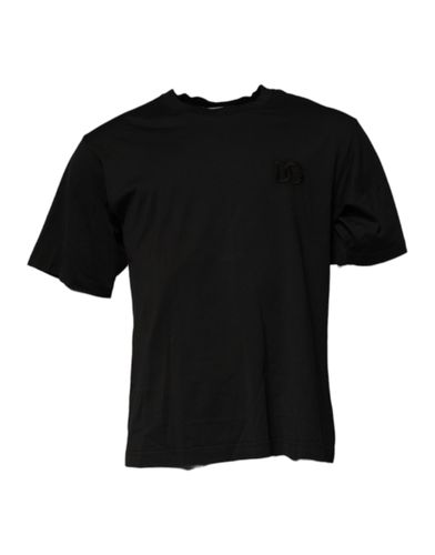 DG Logo Cotton Crew Neck Men's T-shirt - Dolce & Gabbana - Modalova