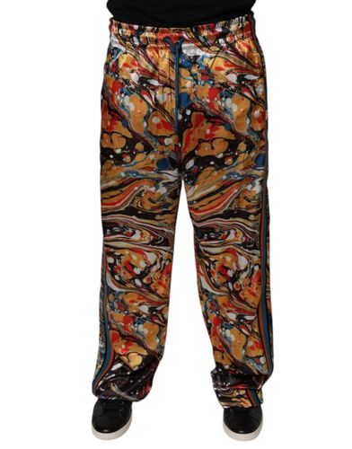 Marble Satin Men Tracksuit Men's Pants - Dolce & Gabbana - Modalova