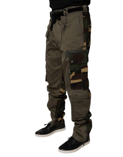 Patchwork Camouflage Cargo Men's Pants - Dolce & Gabbana - Modalova