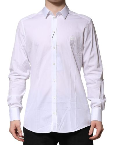 Cotton GOLD Long Sleeves Formal Men's Shirt - Dolce & Gabbana - Modalova