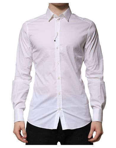 Cotton GOLD Long Sleeves Formal Men's Shirt - Dolce & Gabbana - Modalova
