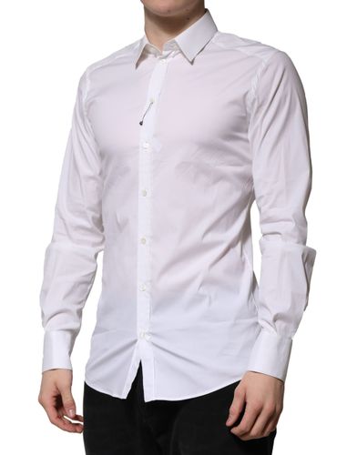 Cotton GOLD Long Sleeves Formal Men's Shirt - Dolce & Gabbana - Modalova