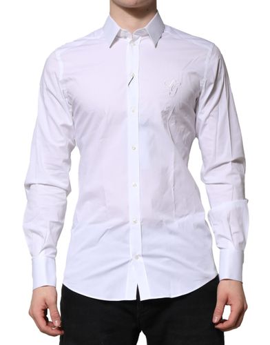 Cotton GOLD Long Sleeves Formal Men's Shirt (Pre-Owned) - Dolce & Gabbana - Modalova