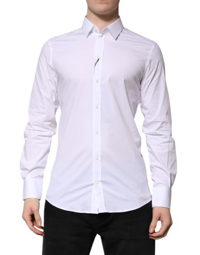 Cotton GOLD Long Sleeves Formal Men's Shirt - Dolce & Gabbana - Modalova
