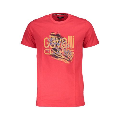 Rosso Cotton Men Men's T-Shirt - Cavalli Class - Modalova