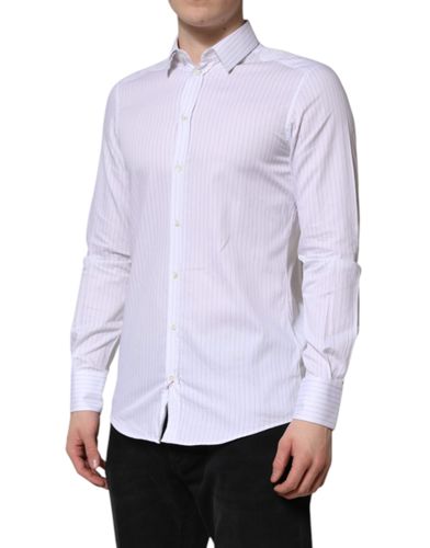Stripes Cotton Long Sleeve Formal Men's Shirt - Dolce & Gabbana - Modalova