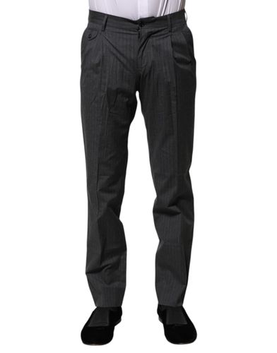 Striped Cotton Formal Men's Pants - Dolce & Gabbana - Modalova
