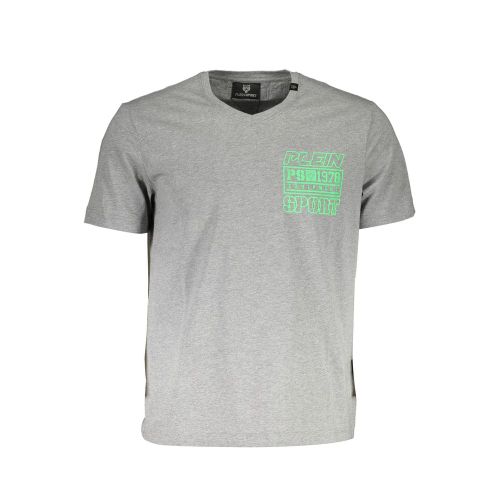 Grey Cotton Men Men's T-Shirt - Plein Sport - Modalova