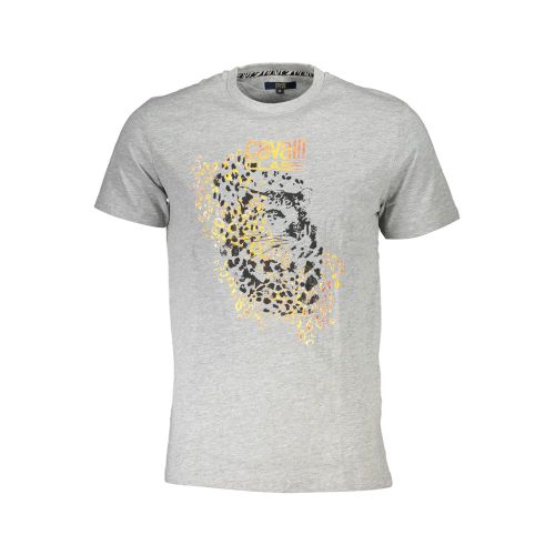 Grigio Cotton Men's Men's T-Shirt - Cavalli Class - Modalova