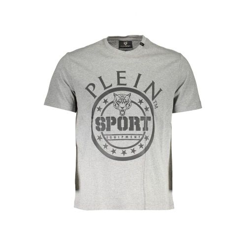 Grigio Cotton Men Men's T-Shirt - Plein Sport - Modalova