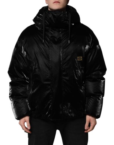 Logo Full Zip Hooded Quilted Men's Jacket - Dolce & Gabbana - Modalova