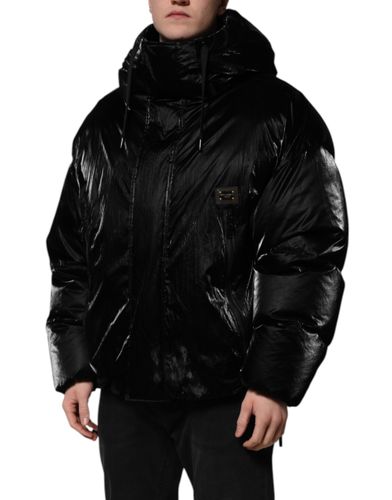 Logo Full Zip Hooded Quilted Men's Jacket - Dolce & Gabbana - Modalova