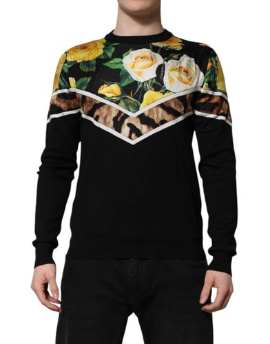 Silk Floral Crew Neck Pullover Men's Sweater (Pre-Owned) - Dolce & Gabbana - Modalova