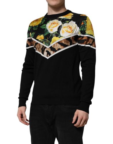 Silk Floral Crew Neck Pullover Men's Sweater (Pre-Owned) - Dolce & Gabbana - Modalova