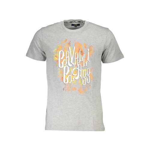 Grigio Cotton Men Men's T-Shirt - Cavalli Class - Modalova
