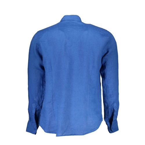 Blu Linen Men Men's Shirt - La Martina - Modalova