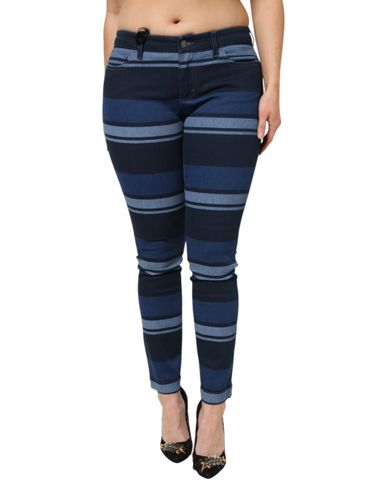 Striped Cotton Stretch Denim Women's Jeans - Dolce & Gabbana - Modalova