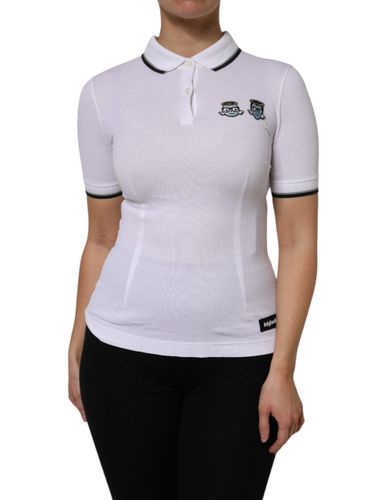 Cotton Short Sleeves Collared Polo Women's Top - Dolce & Gabbana - Modalova