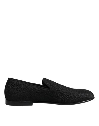 Jacquard Slip On Loafers Formal Men's Shoes - Dolce & Gabbana - Modalova