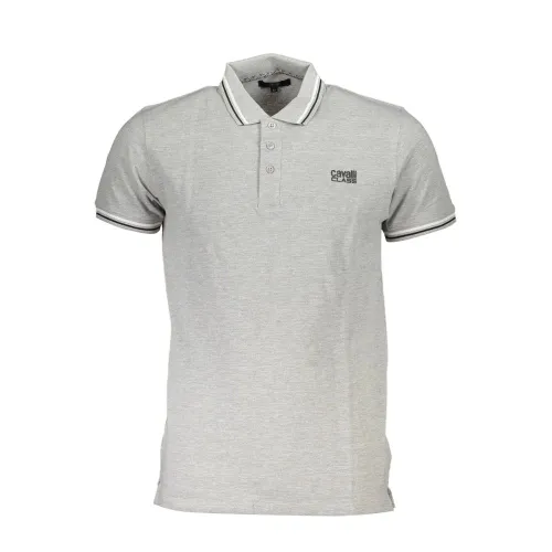 Grigio Cotton Men Men's Polo - Cavalli Class - Modalova