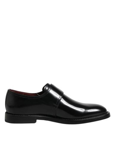 Leather Monk Strap Derby Formal Men's Shoes - Dolce & Gabbana - Modalova