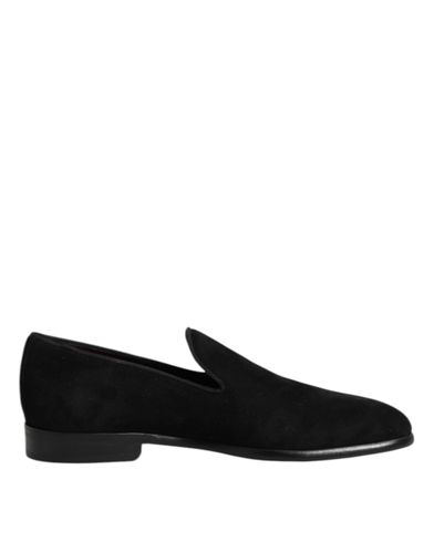 Suede Slip On Loafers Formal Men's Shoes - Dolce & Gabbana - Modalova