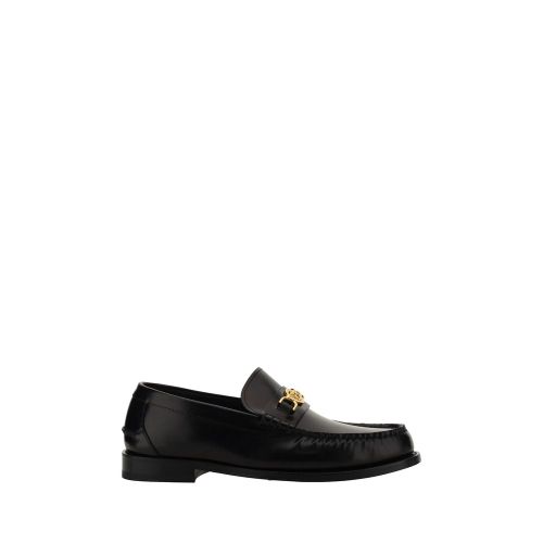 Calf Leather Bos Taurus Slip-On Men's Loafers - Versace - Modalova