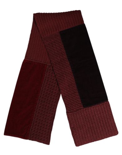Black Neck Warmer Wrap Shawl Men's Scarf - Dolce & Gabbana - Modalova