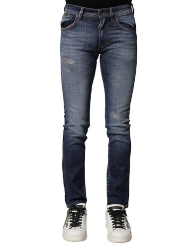 Washed Cotton Slim Fit Men Denim Men's Jeans - Dolce & Gabbana - Modalova