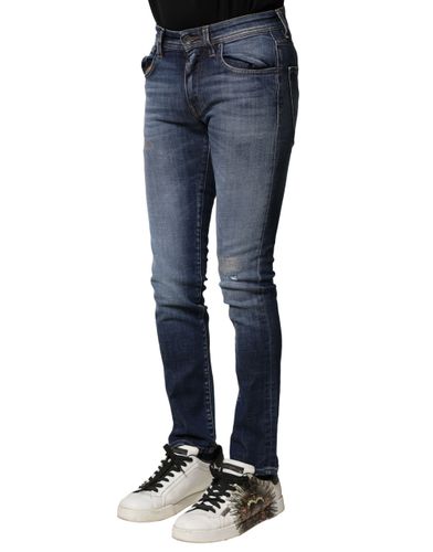 Washed Cotton Slim Fit Men Denim Men's Jeans - Dolce & Gabbana - Modalova