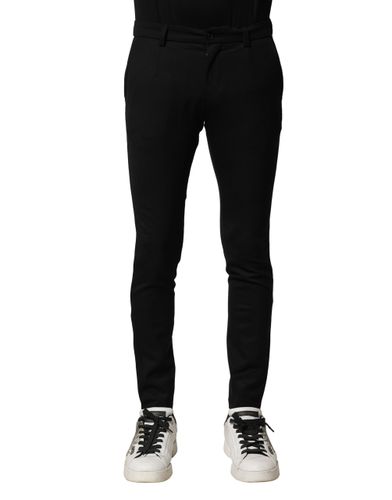 Wool Men Skinny Mid Waist Men's Pants - Dolce & Gabbana - Modalova