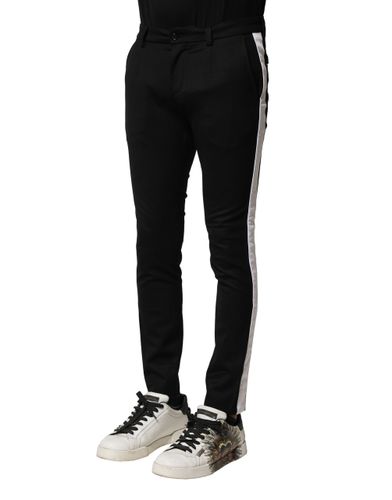 Wool Men Skinny Mid Waist Men's Pants - Dolce & Gabbana - Modalova