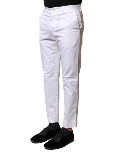 Cotton Straight Logo Men Men's Pants - Dolce & Gabbana - Modalova