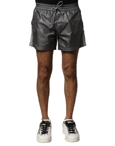 Polyester Mid Waist Casual Bermuda Men's Shorts - Dolce & Gabbana - Modalova