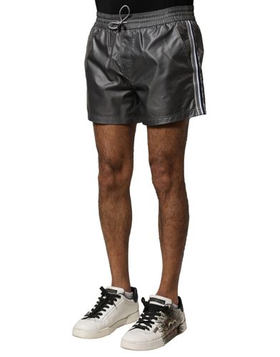 Polyester Mid Waist Casual Bermuda Men's Shorts - Dolce & Gabbana - Modalova