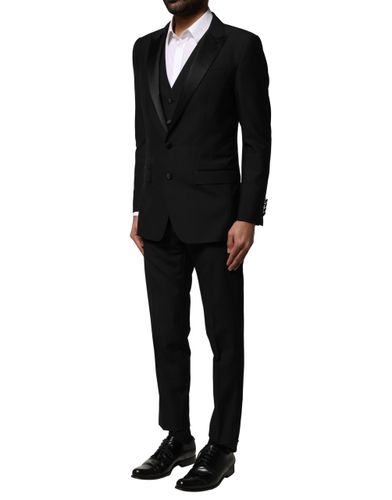 Wool 3 Piece Single Breasted Men's Suit - Dolce & Gabbana - Modalova