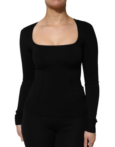 Square Neck Long Sleeves Pullover Women's Top - Dolce & Gabbana - Modalova