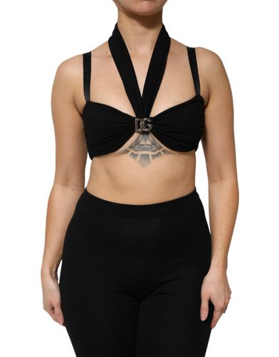 Cropped Viscose Halter Bustier Women's Top - Dolce & Gabbana - Modalova