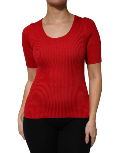 Round Neck Short Sleeves Pullover Women's Top - Dolce & Gabbana - Modalova